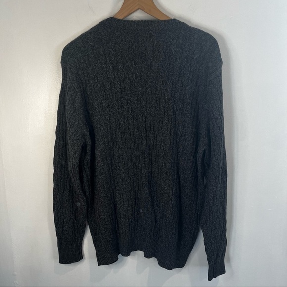 NWT | Mens | Clubroom Gray Cable Knit Sweater | Large - Picture 4 of 6